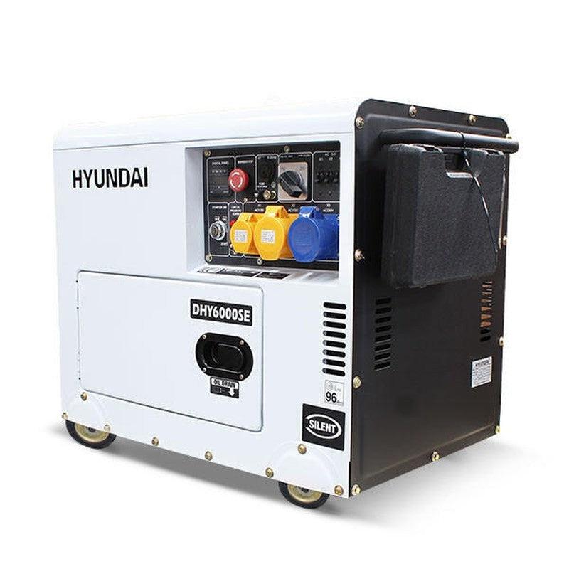 Hyundai DHY6000SE Diesel Generator Silent Standby Genset / 5.2kW / 6.5kVA / 3000rpm / 230v