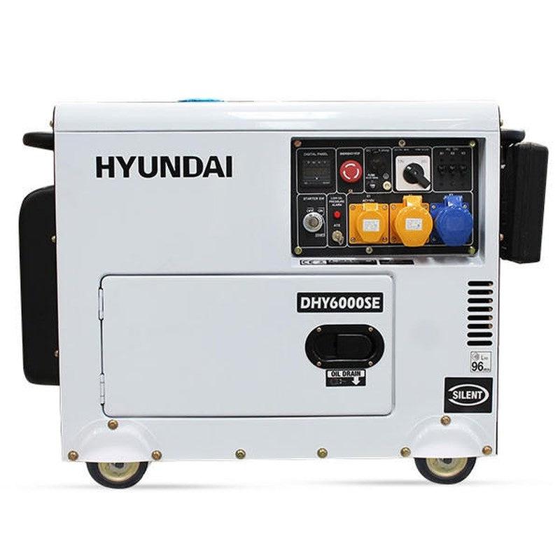 Hyundai DHY6000SE Diesel Generator Silent Standby Genset / 5.2kW / 6.5kVA / 3000rpm / 230v