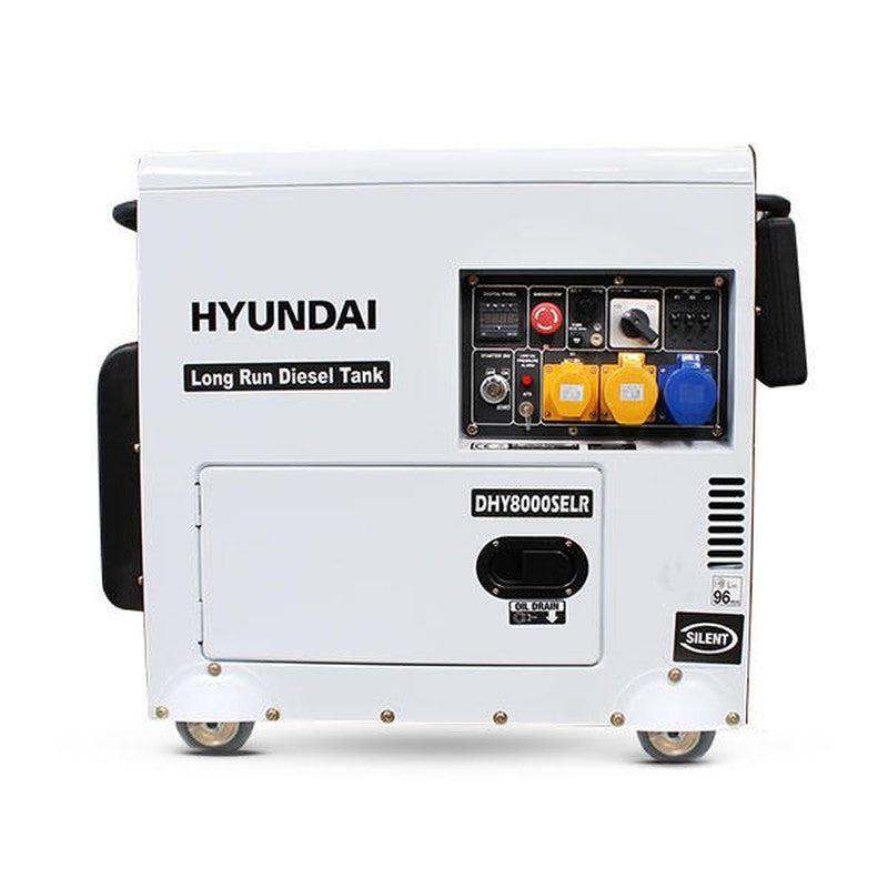 Hyundai DHY8000SELR Silent Diesel Generator / 5.8kW / 7.5kVA / 3000rpm / 230v Single Phase Output