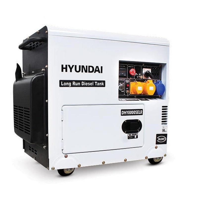 Hyundai DHY8000SELR Silent Diesel Generator / 5.8kW / 7.5kVA / 3000rpm / 230v Single Phase Output