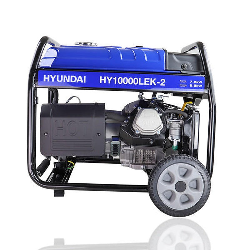 Hyundai HY10000LEK-2 Petrol Open Frame Site Generator Portable / 8kW / 10kVA