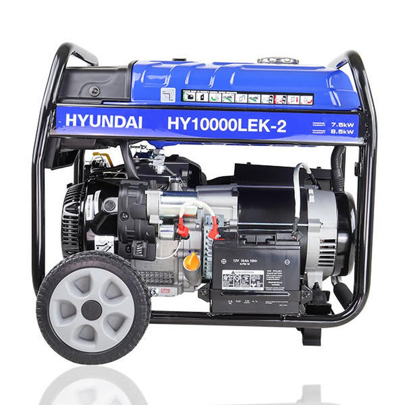 Hyundai HY10000LEK-2 Petrol Open Frame Site Generator Portable / 8kW / 10kVA