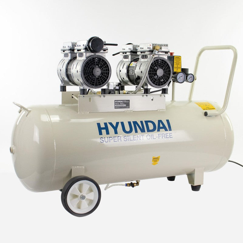 Hyundai HY275100 Electric Air Compressor Silent Direct Drive Oil Free / 2hp / 100L / 9.19CFM / 145psi