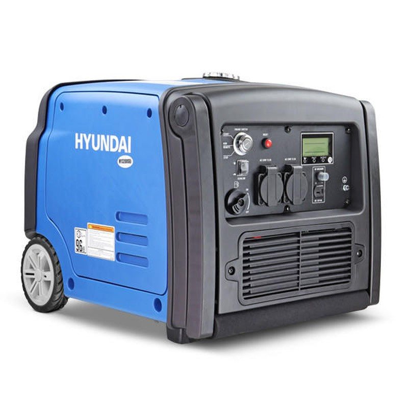 Hyundai HY3200SEi Petrol Inverter Generator Portable With Wheel Kit Pure Sine Wave / 3200W / 3.2 kW