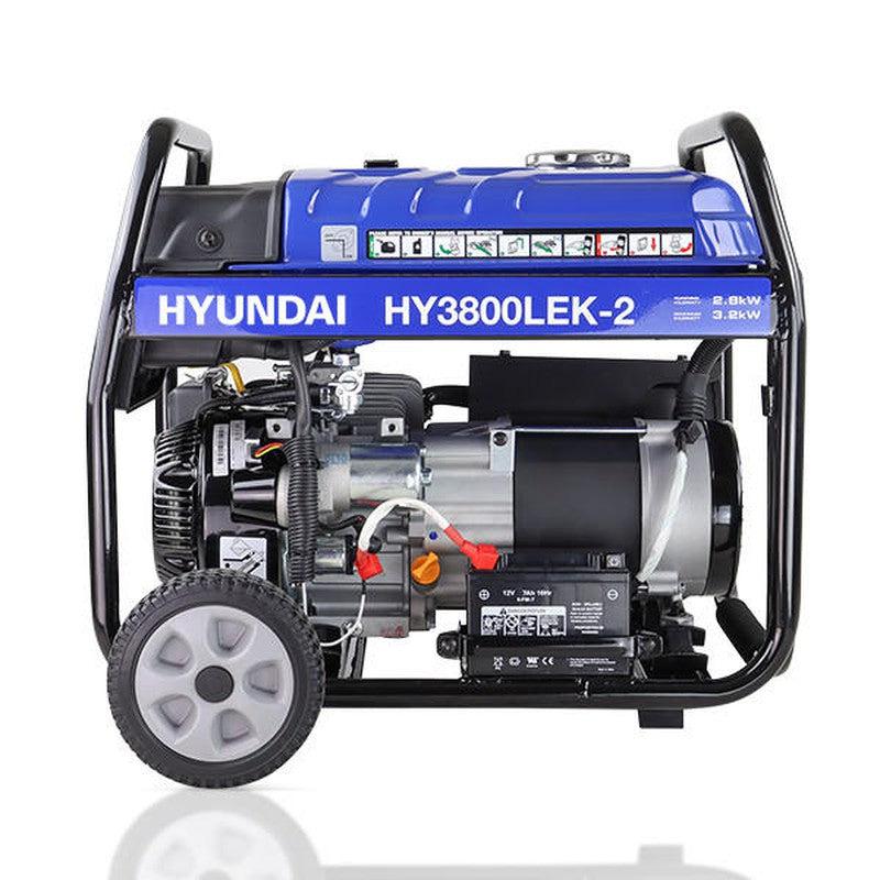 Hyundai HY3800LEk-2 Petrol Site Open Generator With Wheel Kit / 3.2kW / 4kVA