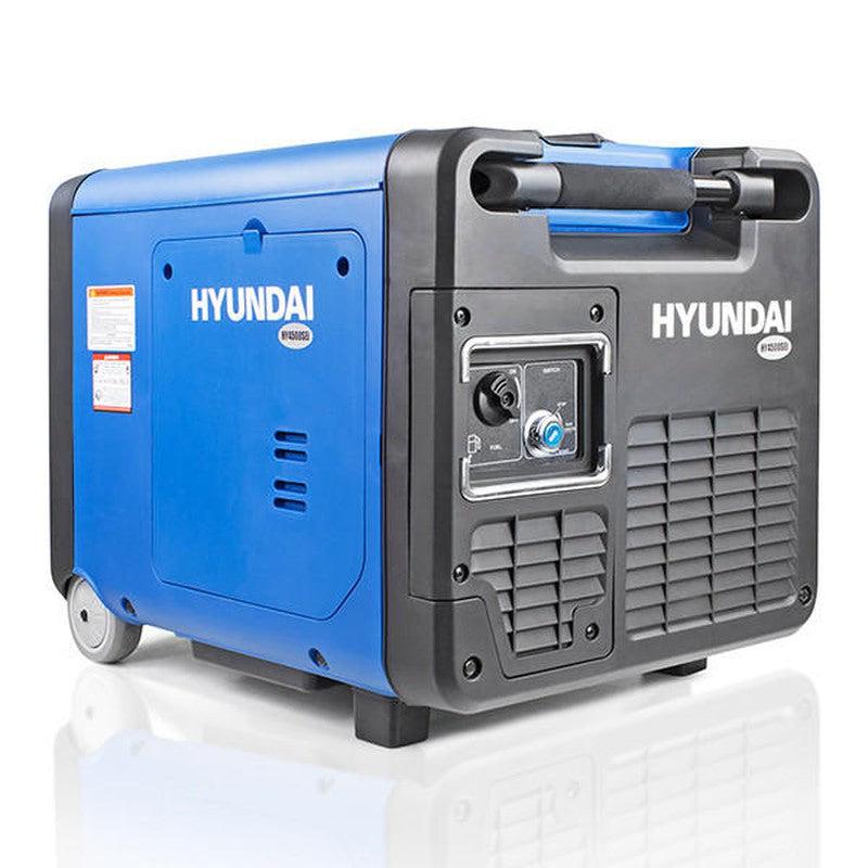 Hyundai HY4500SEI Portable Petrol Inverter Generator With Wheel Kit Silent Pure Sine Wave / 4000W / 4.0kW