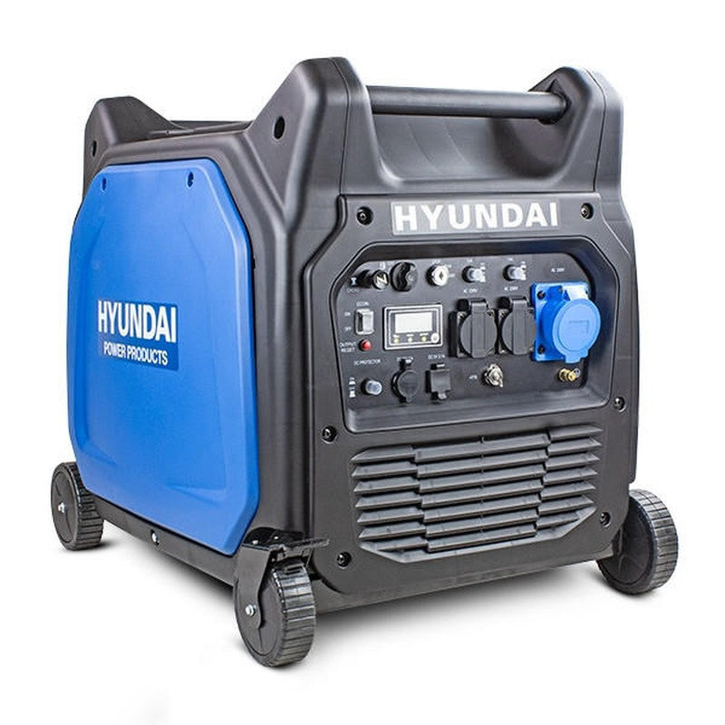 Hyundai HY6500SEi Petrol Inverter Generator Portable With Wheels Pure Sine Wave / 6600W / 6.6kW / DC & USB