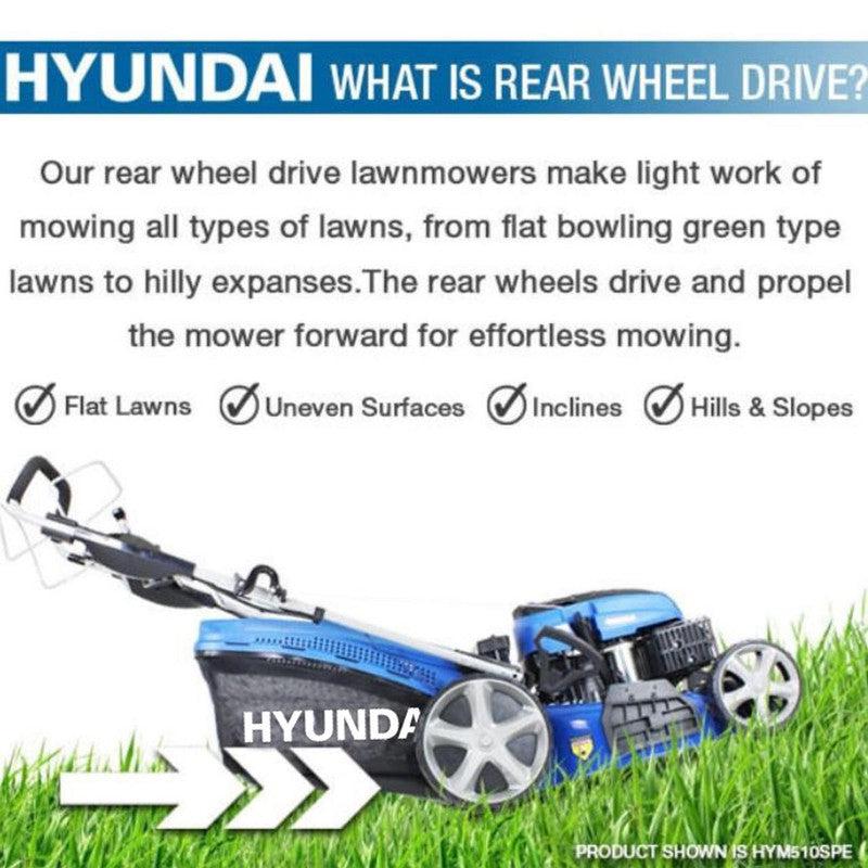 Hyundai HYM430SPER Petrol Roller Lawn Mower Self Propelled Electric Start / 17" / 43cm / 139cc