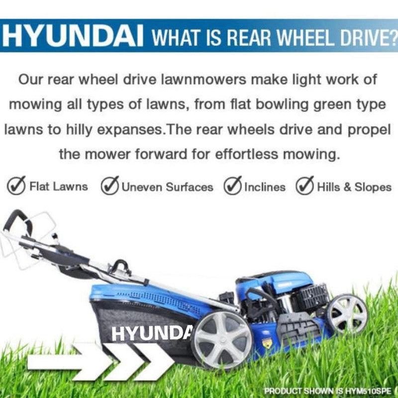 Hyundai HYM430SPR Petrol Roller Lawn Mower Self Propelled / 17" / 43cm / 139cc