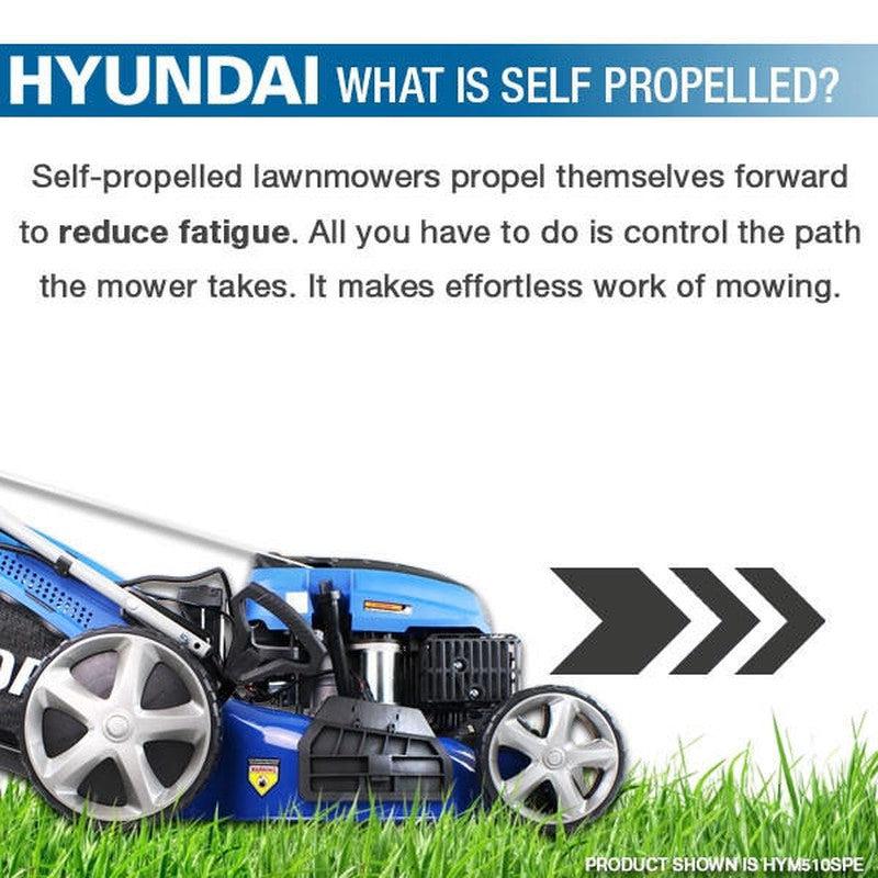 Hyundai HYM460SPE Petrol Lawn Mower Mulcher Self Propelled Electric Start / 18" / 46cm / 139cc