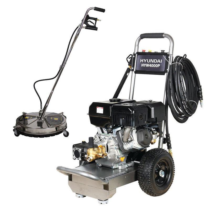 Hyundai HYW4000P+85.403.010 Petrol Pressure Washer With 24" Flat Surface Cleaner / 4000psi / 420cc / 15L/min