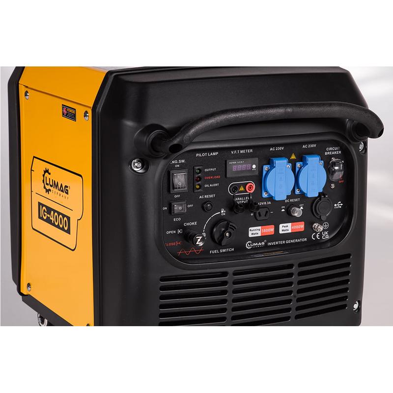 Lumag IG4000 Petrol Inverter Generator 4WK 5V USB 12 & 230V