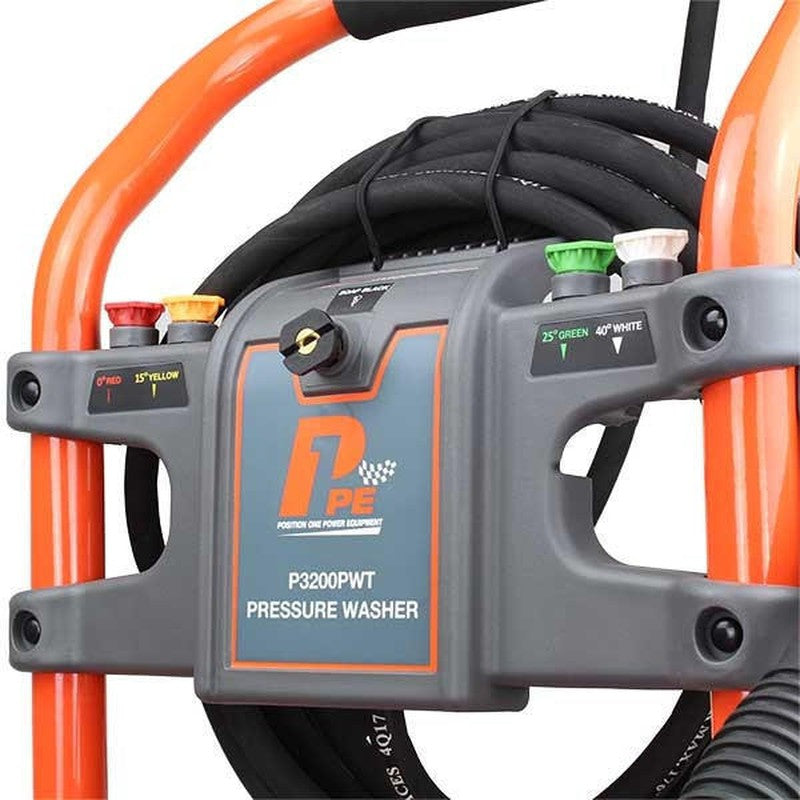 P1 Power Equipment P3200PWT+85.403.005 Commercial Petrol Pressure Washer With 18" Rotary Flat Surface Cleaner / 3200psi / 214bar / 212cc / 11L/min Flow Rate