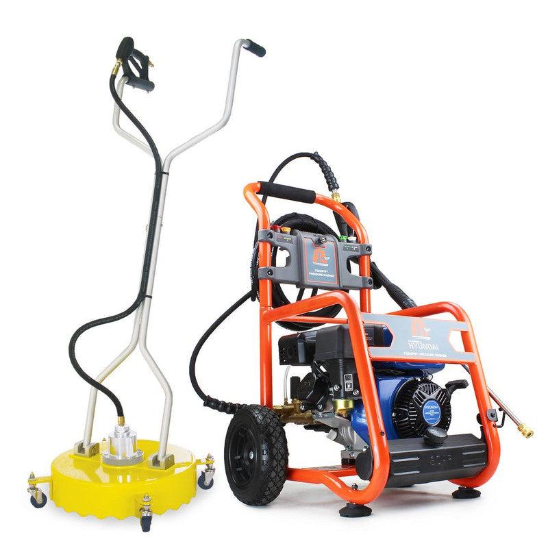 P1 Power Equipment P3200PWT+85.403.005 Commercial Petrol Pressure Washer With 18" Rotary Flat Surface Cleaner / 3200psi / 214bar / 212cc / 11L/min Flow Rate