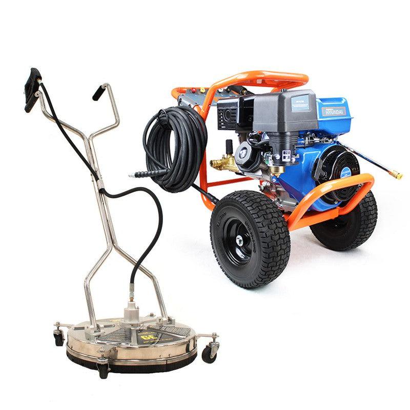 P1 Power Equipment P4200PWT+85.403.010 Petrol Pressure Washer With 24" Stainless Steel Flat Surface Cleaner / 4200psi / 290bar / 420cc / 15L/min Flow Rate