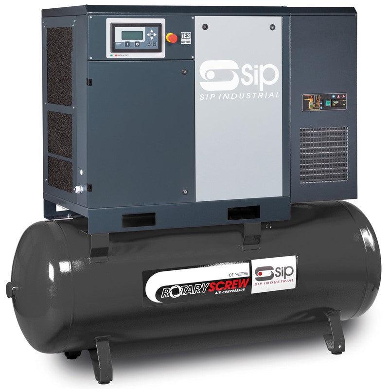 SIP 05346 RS15-10-500DD/RD Rotary Screw Compressor with Dryer / 500 Litre / 74 CFM / 145 PSI