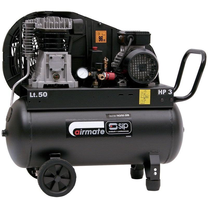 SIP 06258 TN3/50-SRB Belt Drive Compressor / 50 Litre / 13 CFM / 145 PSI