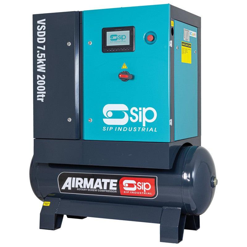 SIP 08259 VSDD Rotary Screw Compressor / 200 Litre / 37 CFM / 116 PSI / 7.5kW / 400v