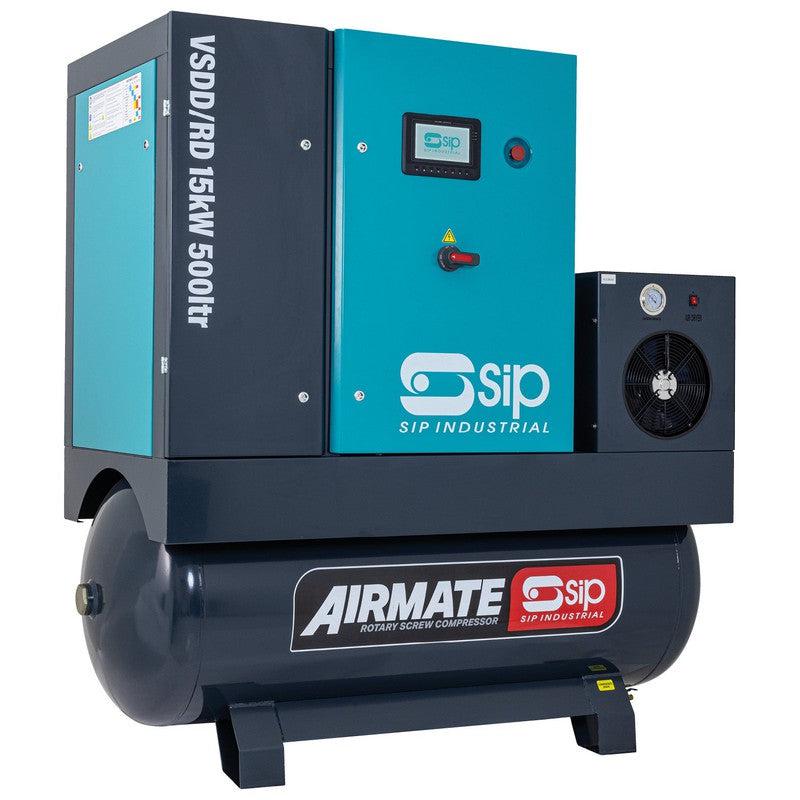 SIP 08267 VSDD/RD Rotary Screw Compressor with Dryer / 500 Litre / 75 CFM / 116 PSI / 15kW / 400v