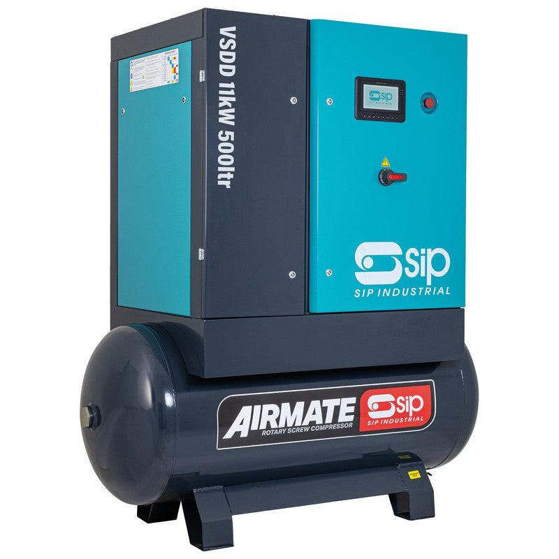 SIP 08272 VSDD/RD Rotary Screw Compressor with Dryer / 500 Litre / 50 CFM / 145 PSI / 11kW / 400v