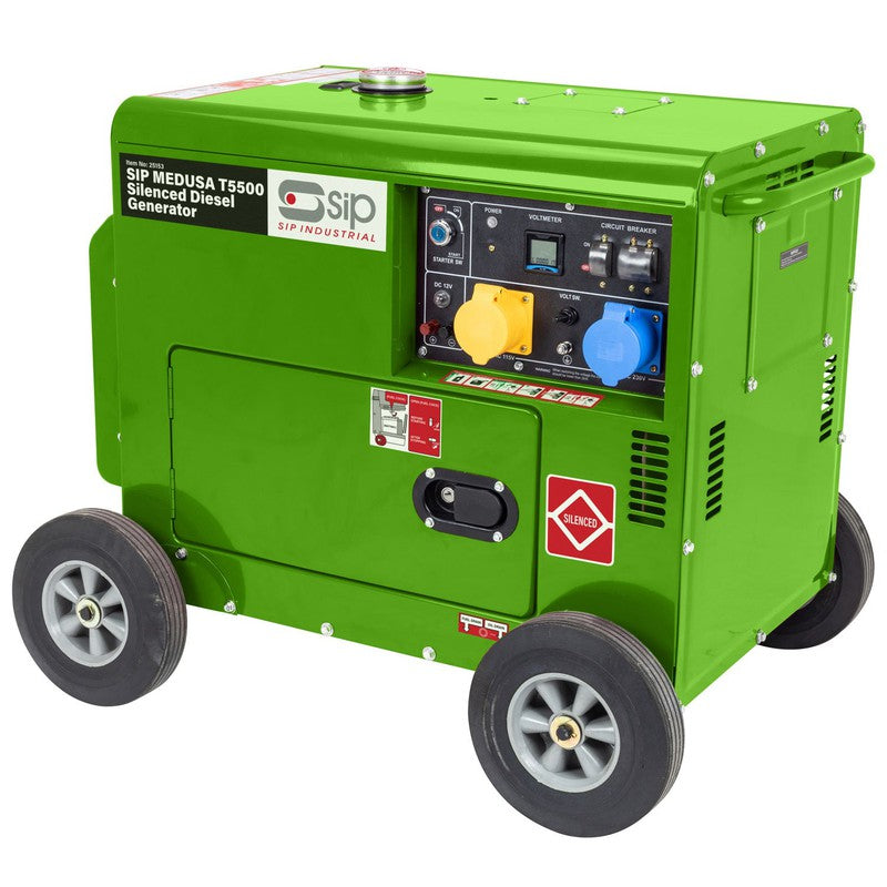 SIP 25153 MEDUSA T5500 Silenced Diesel Generator / 5.5KW