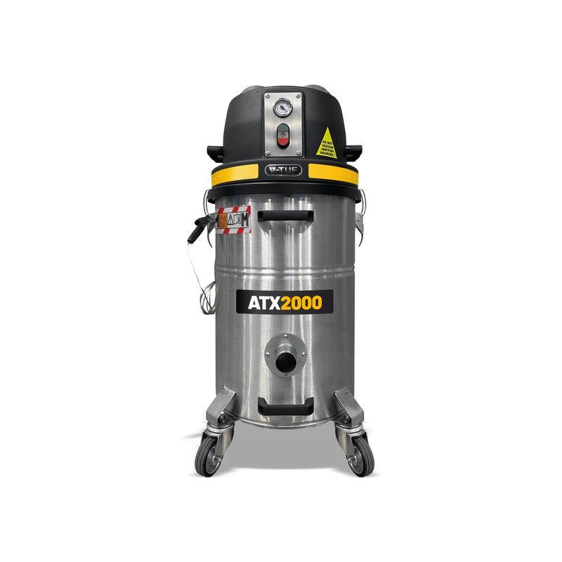 V-TUF ATX2000-110 Industrial Vacuum Cleaner - 45L Compact Stainless Steel M-Class 110v 1100w ATEX Rating Z22