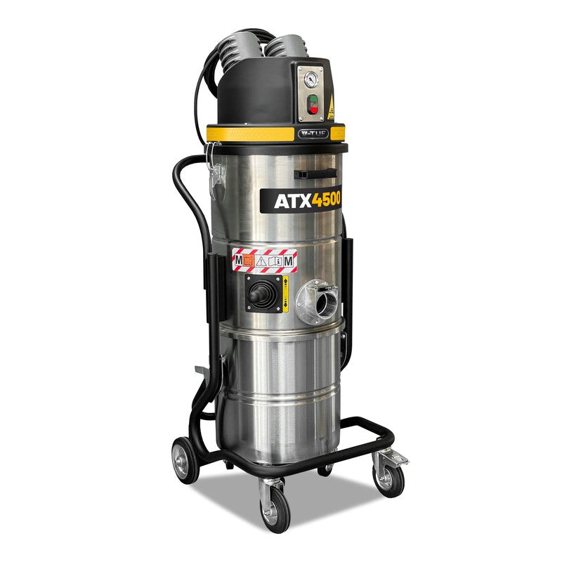 V-TUF ATX4500-110 Industrial Vacuum Cleaner With Detachable Bin - 45L Stainless Steel M-Class 110v 1100w ATEX Rating Z22