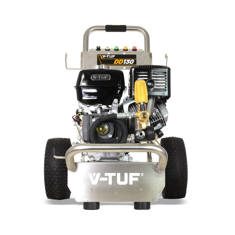 V-TUF DD130 Petrol Pressure Washer - Industrial Honda GX390QX / 4350psi / 300Bar / 900 LPH / 10M Hose