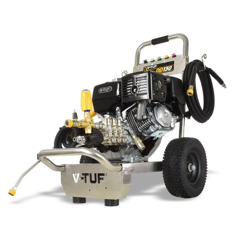 V-TUF DD130 Petrol Pressure Washer - Industrial Honda GX390QX / 4350psi / 300Bar / 900 LPH / 10M Hose