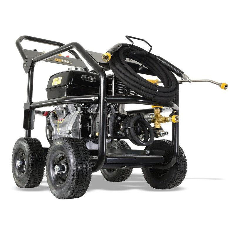 V-TUF DD130R Petrol Pressure Washer With Roll Cage - Industrial Honda GX390QX / 4350psi / 250 Bar / 900 LPH / 10M Hose