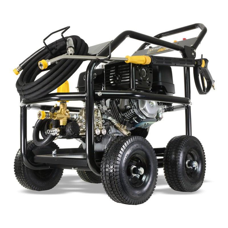 V-TUF DD130R Petrol Pressure Washer With Roll Cage - Industrial Honda GX390QX / 4350psi / 250 Bar / 900 LPH / 10M Hose