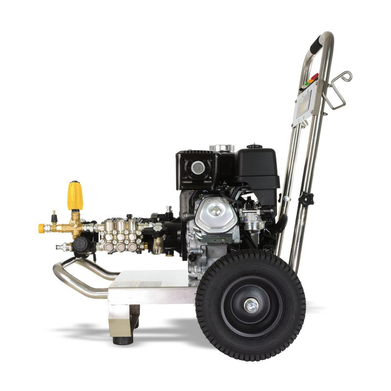 V-TUF GB080 Petrol Pressure Washer Stainless Steel - Industrial Honda GX270QX / 2900 PSI / 200 Bar / 900 LPH / 10M Hose