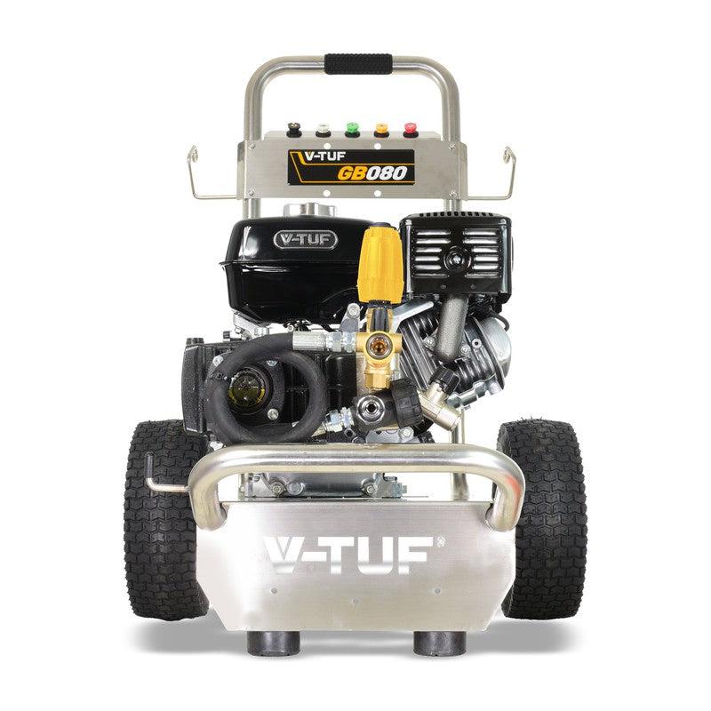 V-TUF GB080 Petrol Pressure Washer Stainless Steel - Industrial Honda GX270QX / 2900 PSI / 200 Bar / 900 LPH / 10M Hose