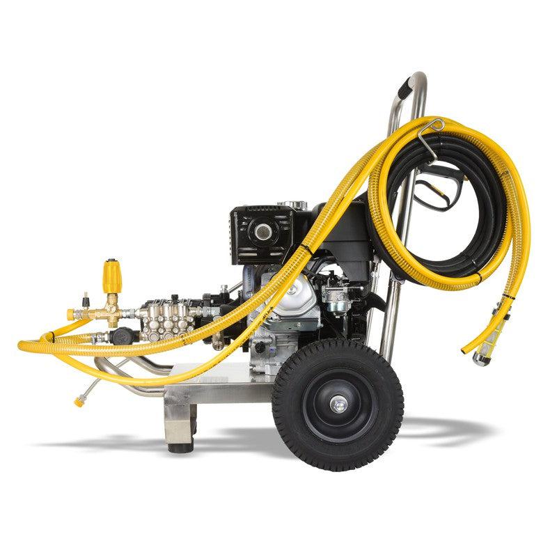 V-TUF GB110 Petrol Pressure Washer Stainless Steel - Industrial Honda GX390QX / 3000 PSI / 200 BAR / 1260 LPH / 10M Hose