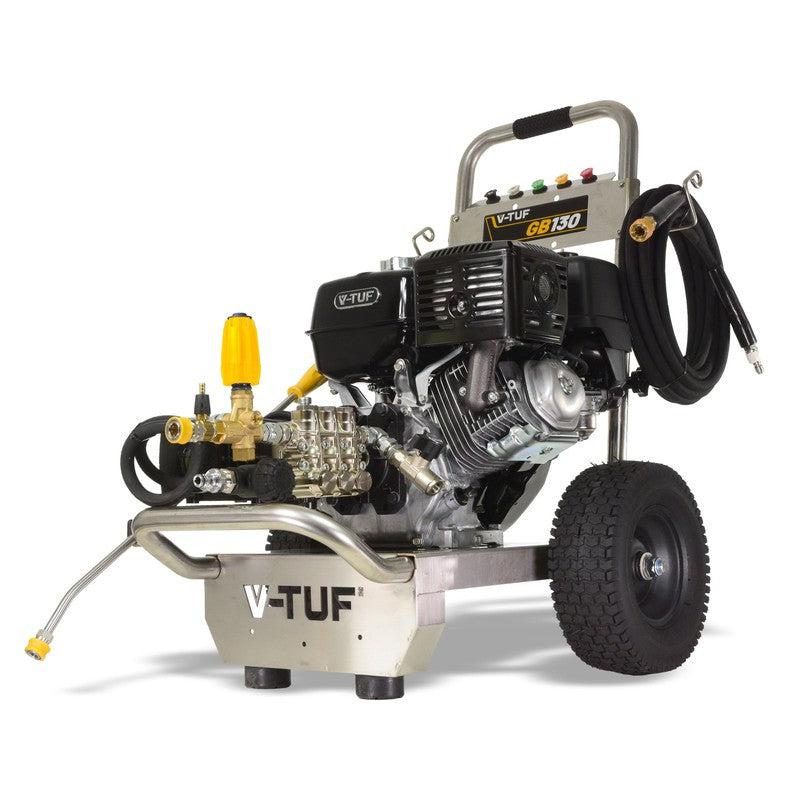 V-TUF GB130 Petrol Pressure Washer Stainless Steel - Industrial Honda GX390 / 3626 PSI / 250 BAR / 900 LPH / 10M Hose