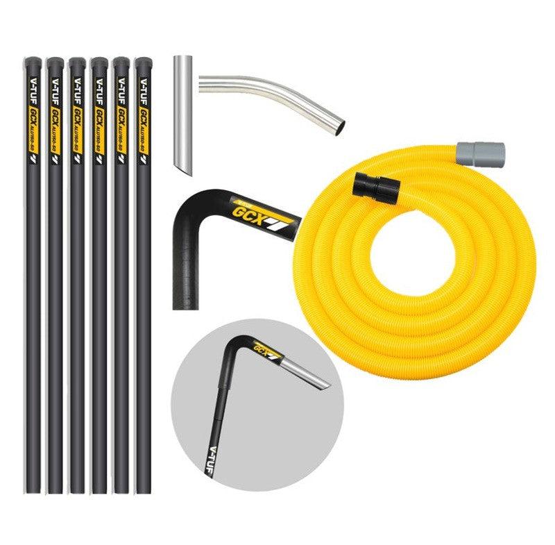 V-TUF GCXALU5038-30 Gutter Vacuum Pole Kit - 30ft (9M) Reach 50MM Poles 15M 38mm Hose