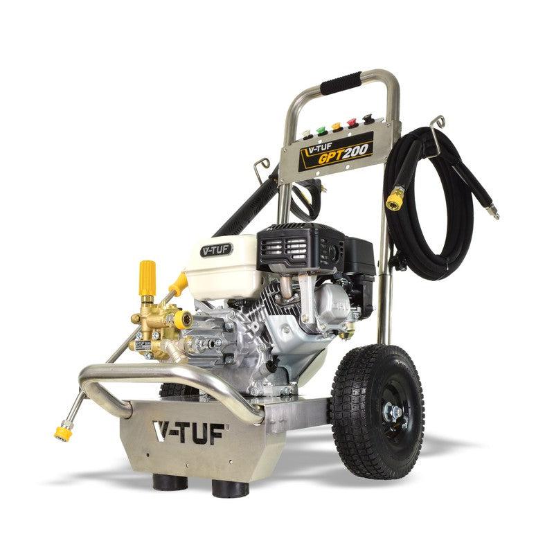 V-TUF GPT200 Petrol Pressure Washer Stainless Steel - Industrial Honda GP200 / 2755 PSI / 190 BAR / 720 LPH / 10M Hose