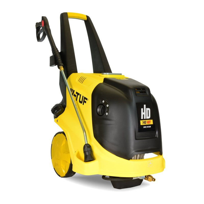 V-TUF HD140HOT Electric Hot Pressure Washer - Mobile 240v / 2000 PSI / 140 BAR / 480 LPH / 10M Hose