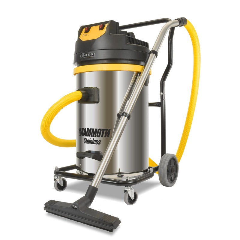 V-TUF MAMMOTH110-STAINLESS Wet And Dry Industrial Vacuum Cleaner - 110V 2500W 80 Litre