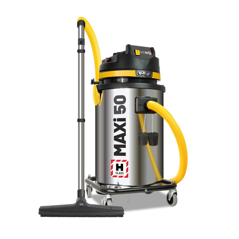 V-TUF MAXIH110-50L Industrial Dust Vacuum Cleaner - 1750W 110V 50L H CLASS