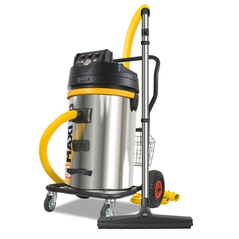 V-TUF MAXIH110-80L Industrial Vacuum Cleaner With Filter Shaker - 2400W 110V 80L H CLASS