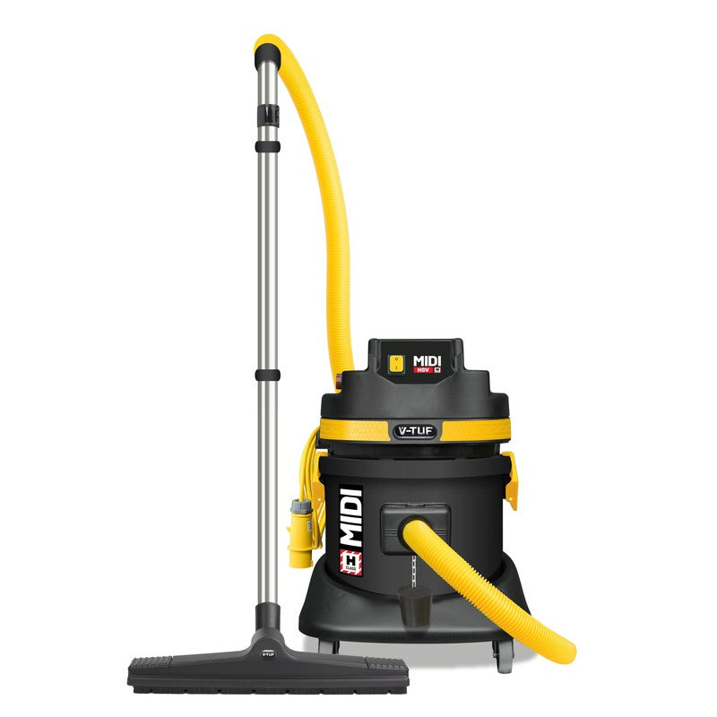 V-TUF MIDIH110 Dust Extractor Industrial Wet And Dry Vacuum - 1400W 110V 21L H CLASS