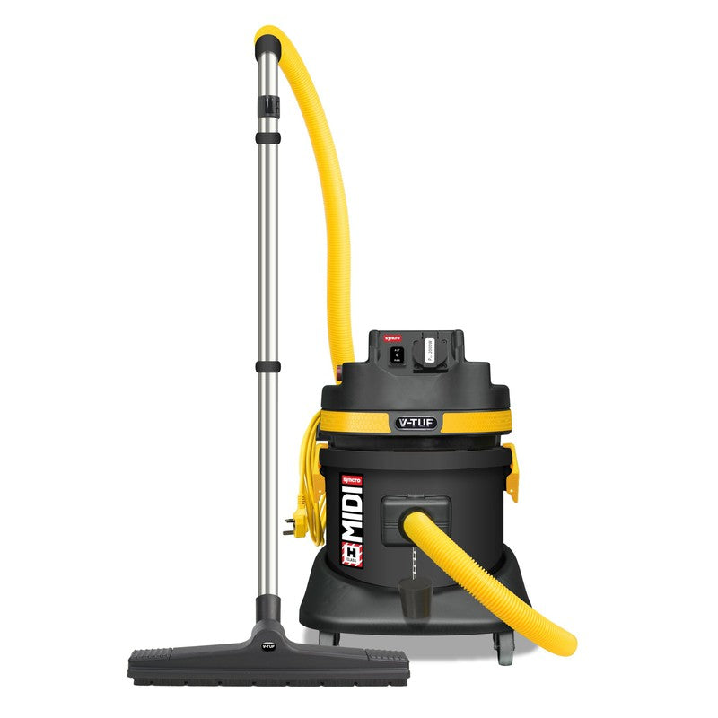 V-TUF MIDIS240 Dust Extractor Industrial Wet And Dry Vacuum with Powertool Syncro - 1400W 240V 21L H-Class